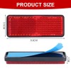 AYBUY 4Pcs Motorcycle Reflectors, Stick-on Rectangular Safety Reflector, Strong Reflective