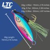 Slow Pitch Jig, Micro Size, Multicolor Teardrop Shape (Pink Glow