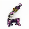 Waltz&F Purple elephant Hinged Trinket Box Bejeweled Hand-painted Ring Holder