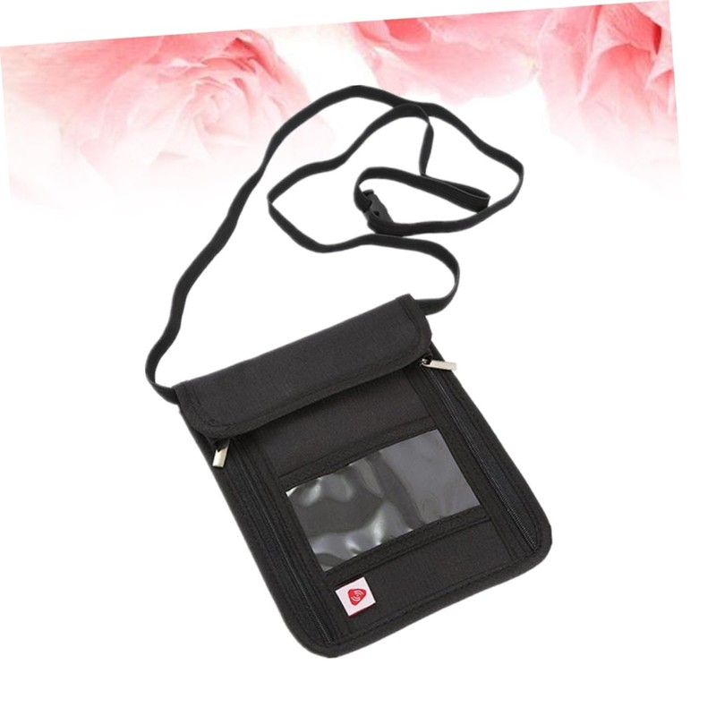 Sosoport Nylon RFID Passport Holder Bag Portable Travel Neck Wallet
