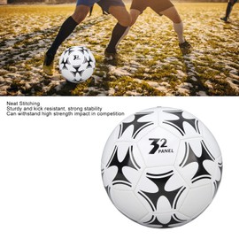 Airshi PU Leather Football Comfortable Foot Feeling Portable High Elastic KickResistant Professional Standard Size Kids Training Soccer Ball (Size 5)