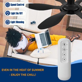 99813 Replacement for Hunter Ceiling Fan Remote Control, 3-Speed and Light Dimmer with Wall Mount, Replace 99770 99392 99118 99122 99123 99119 (Remote Only)