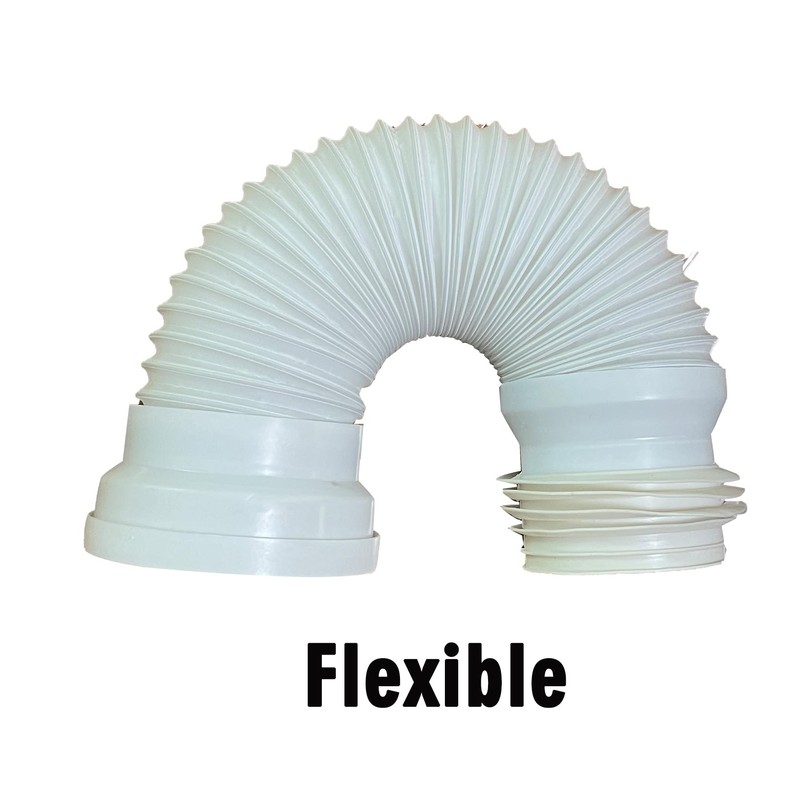 WinZo Toilet Flexible Extension Pipe Connector Parts For Rear Outlet