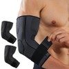 Protector de Brazo para Codera Deportivas, Codera Ajustable 2pk (Negro