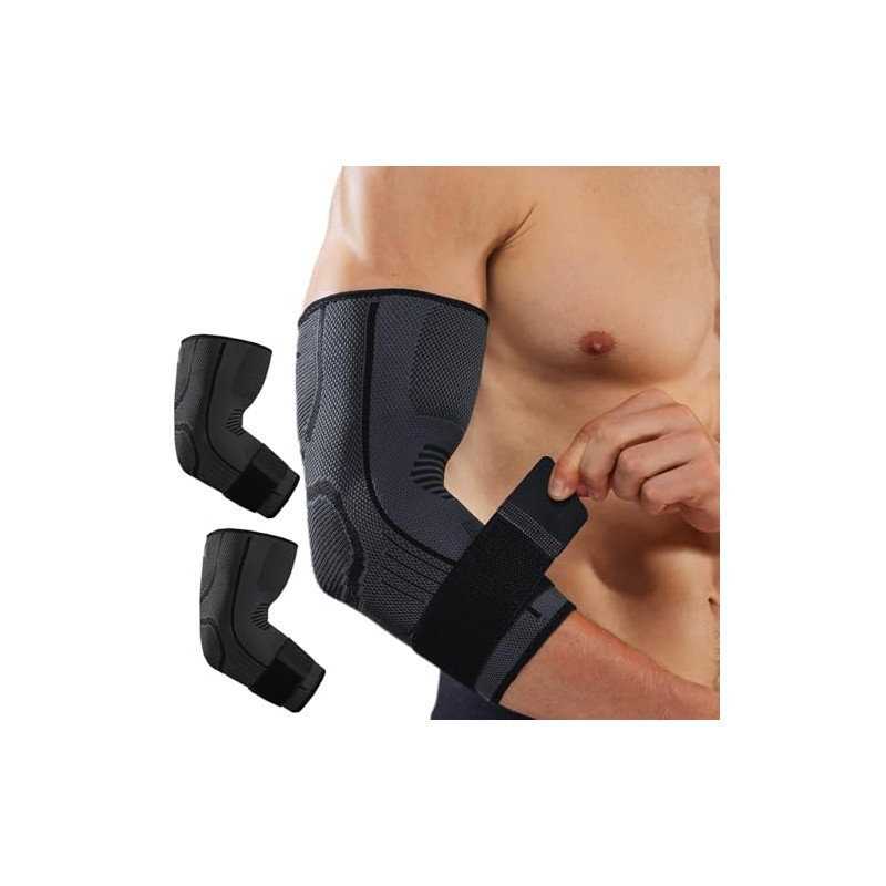 Protector de Brazo para Codera Deportivas, Codera Ajustable 2pk (Negro