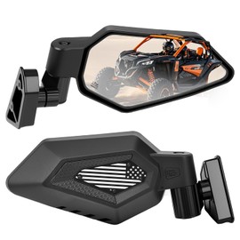 KEMIMOTO X3 Side Mirrors, Spring Back Feature Allows Automatic Reset After Fold Side View Mirrors Compatible with 2017-2025 Can Am Maverick X3 & Max RS DS Turbo RR US Flag Pattern