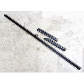 Mak-It Mfg Snowmobile Trailer Steel Tie Down Bar Straight 48" x 1" w/ Black Ski Protectors