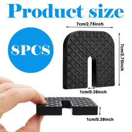 Ptenzor 8PCS Rubber Vibration Isolator Pads – Shock Absorbing Mount for Air Conditioner Condenser, Mini Split Outdoor Unit, Refrigeration Compressor – Heavy-Duty, Noise Dampening & Anti-Slip Design