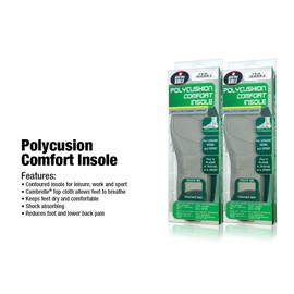 Moneysworth and Best Shoe Care Men's Polycushion Insole, Size 9