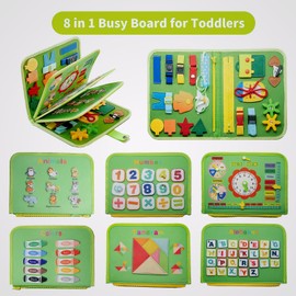 TOYLER Busy Board Toddler Travel Toys Sensory Toys for Toddlers 3 4, Montessori Learning Toys for Toddlers Activities Board, Educational Toys for 3 4 Year Old Boys Girls Gift (Classic Farm)