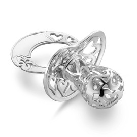 fish Children's Christening Gift Dummy Real Silver Clear Ecological Packaging Toddler Gift