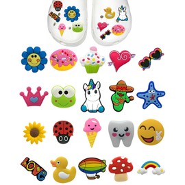 JUKOTA Pack of 20 Decorative Lapel Pins, Shoe Jewellery, Shoe Accessories and Decoration for Women, Men and Children - Healthcare, Hospitality - Hairdressers - One Size