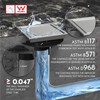 WEBANG 6 Inch Square Shower Drain Brushed Floor Drain with