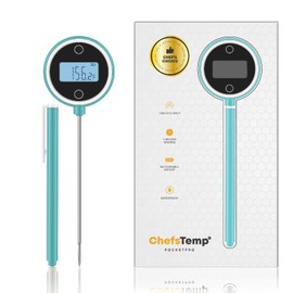 CHEFSTEMP Pocket Pro Instant Read Meat 1-Second Digital Meat Thermometer for Grilling, Food, BBQ, Kitchen Cooking, Oil Deep Frying & Candy (Light Blue)