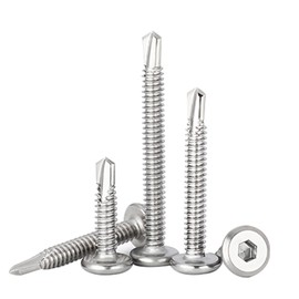 Self-Tapping Screws Stainless Steel M5.5 x 25 mm Self-Tapping Screws for Steel Metal Flat Head Hexagon Socket Screws Drilling Screws (5.5 x 25 mm) Pack of 100