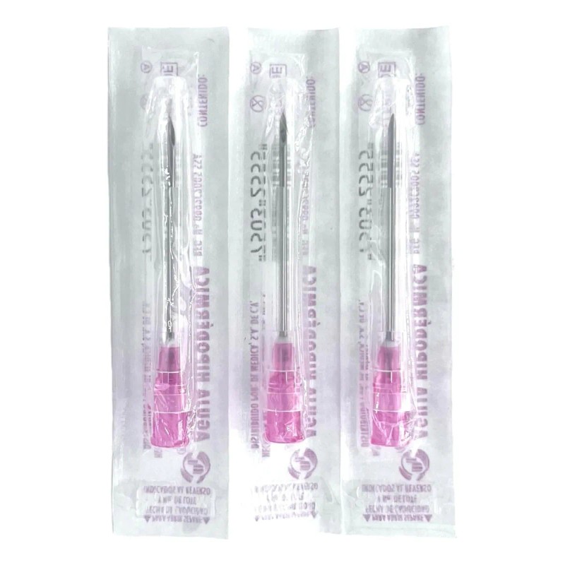 Aguja HiPodérmica Rosa Calibre 18gx38mm Caja Con 100pz 0 Ml