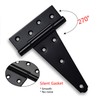 SANKINS 6 Inch T-Strap Heavy Duty Shed Door Hinges,Black Tee