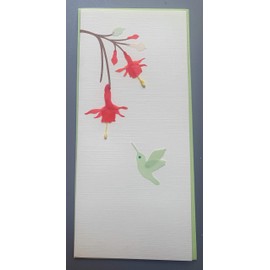 Papyrus Card Hummingbird Design Blank Inside Envelope and Seal