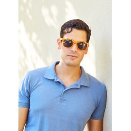 Men Women Vintage Smoke Lens Orange Frame Sunglasses Retro Style