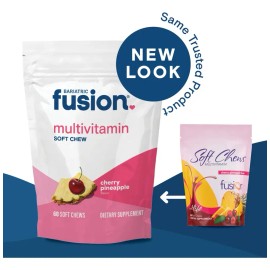 Bariatric Fusion Multivitamin Cherry Pineapple 60 Soft Chews, aumenta los niveles de energa, fortalece el sistema inmunolgico.                        