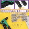 Swpeet 120 Pcs Rivets with 1Pcs Rivet Gun for Plastic,