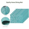 Placemats and Coaster Sets Teal Set of 6 - Woven