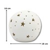 Ceramic LED Ball with Stars White 18 x 16 cm