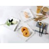 YBK Tech Elegant Square Embossed Lace Plate, Ceramic Serving Plate