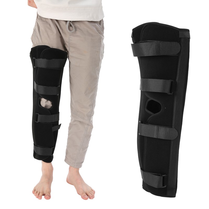 Knee Immobilizer One Piece Lightweight Steel Plate Supports Adjustable Comfortable