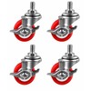 4-Piece Heavy-Duty Swivel Caster Wheels – 1", 1.25", 1.5" Threaded