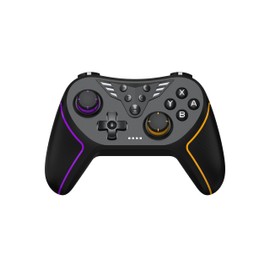 [2024 New Version] Wireless Controller with Hall Joystick for Switch/Switch lite/Switch Pro, Remote Gamepad Joystick, Memory function Programmable Macros TURBO for Switch Console (Black Purple Yellow)
