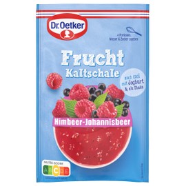 Dr. Oetker Cold Bowl Raspberry-Currant, Pack of 6, 6 x 57 g Dessert Powder for Summer Desserts Tasting Like Raspberry and Currant, Vegan