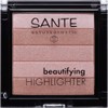 SANTE Naturkosmetik Beautifying Highlighter, 01 Nude, 5 Powder Shades Organic