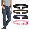 LEACOOLKEY 4 Pack No Buckle Invisible Stretch Belt Buckle-Free Elastic