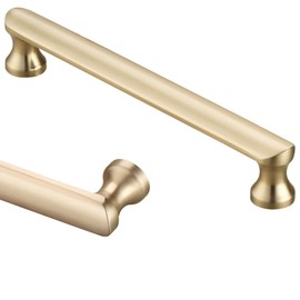 DYLIUM Gold Cabinet Handles 10 Pack 3-3/4 Inch (96mm) Hole Spacing Gold Drawer Pulls, Brushed Brass Cabinet Pulls and Gold Kitchen Cabinet Handles