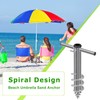 Dolibest Beach Umbrella Sand Anchor, Heavy-Duty Steel Beach Umbrella Holder