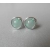 Silver-plated earrings made of gemstone aventurine