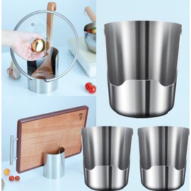 Pot Lid Holder for Kitchen Counter – Stainless Steel Multifunctional Organizer for Lids, Spatulas and Cutting Boards