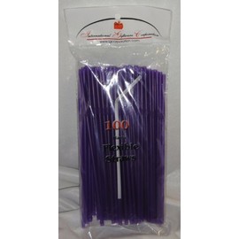 IGC 200 Straws - Flex/Flexible Drinking Straws - Luau - Wedding - Party - Purple - 200 Flexible Straws (2 packs x 100 straws)