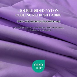 Cooling Comforter King Size, Cooling Blanket for Hot Sleepers and Night Sweats, Keep Cool for All Season Breathable Lightweight, Purple 108x90 inches