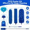 Dusters for Cleaning, Duster with Extension Pole 7 in 1