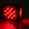 Pair LED Square Lights 12V Trailer Tail Brake Lamp High