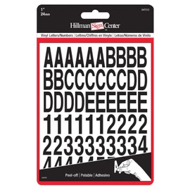 The Hillman Group 847212 1-Inch Die-Cut Letters/Numbers Kit, Black (2 Pack)