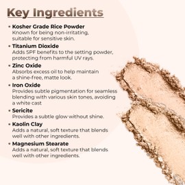 LIGHT RICE SETTING BULK POWDER (12 gram Refill Pouch) Loose Mineral Makeup Use alone or add to Foundation to create an even more Matte Finish Absorbs Oil Leaves Face Smooth Makeup Lasts Longer