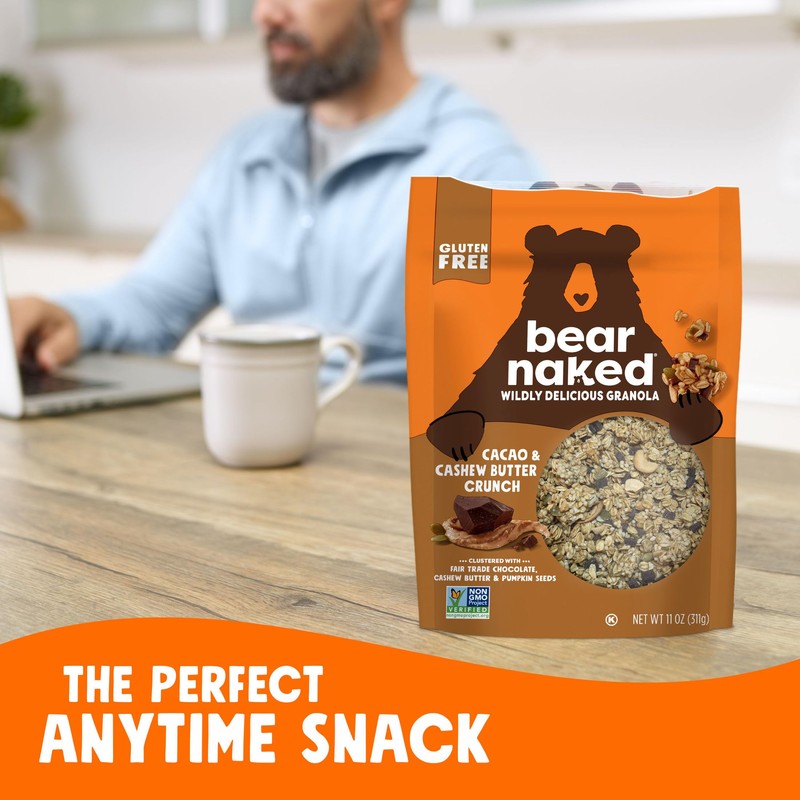 Bear Naked Granola Cereal, Whole Grain Granola, Breakfast Snacks, Cacao