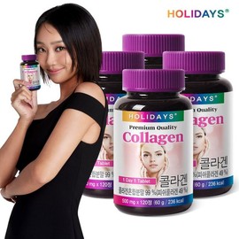 Holeydaezes 홀리데이즈 콜라겐 120정 4병 (16개월분) Holidayzes Collagen 120 Tablets 4 Bottles (16 Months Supply)