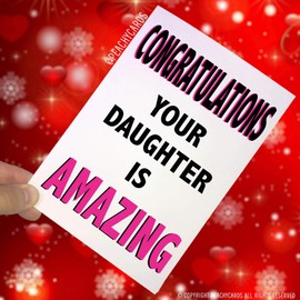 Funny Father's Day Card Funny Birthday Card Your Daughter Is Amazing Christmas Card PC342