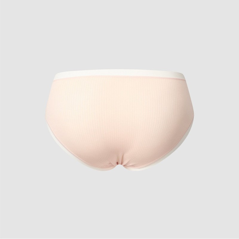 JAJU [JAJU] Women Modal Rib Hip Hugger Panties 3-Pack_Beige