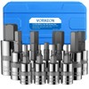 VORXEON 13Pcs Star Bit Socket Set T8-T70, 50BV30 CR-V Drive