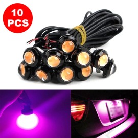 Unbranded 10x Pink LED Pods Rock Underbody Wheel Light For Jeep Offroad Truck UTV ATV Boat